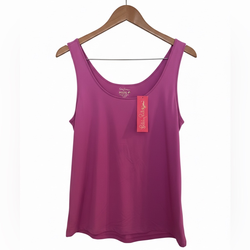NWT XL Lilly Pulitzer Luxletic Sunray Bra Tank, Purple Quart